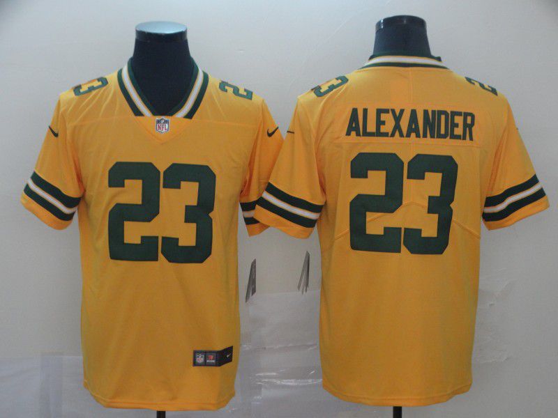 Men Green Bay Packers #23 Alexander Yellow Nike Vapor Untouchable Limited NFL Jersey->green bay packers->NFL Jersey